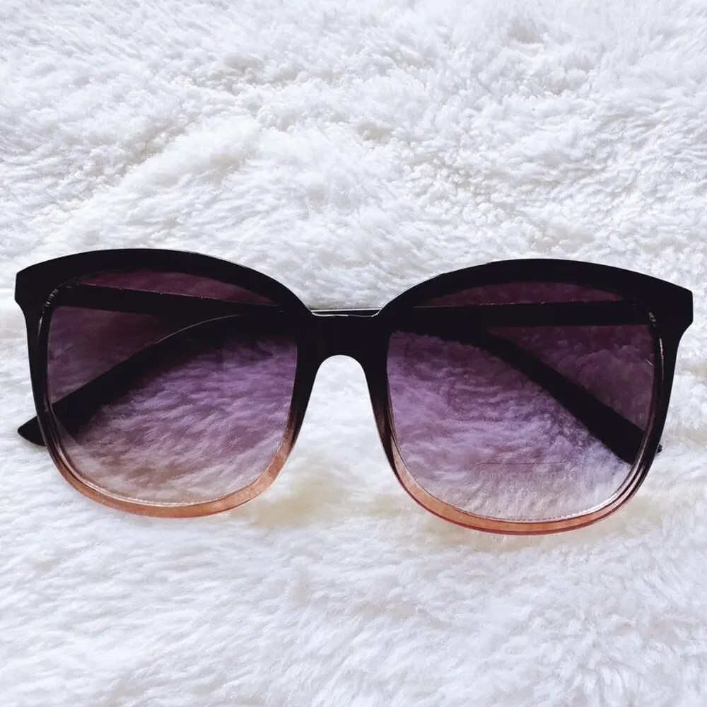 Joanne Clear w/ Purple Tint Square Sunglasses